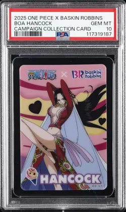 2025 ONE PIECE X BASKIN ROBBINS CAMPAIGN COLLECTION CARDS BOA HANCOCK PSA 10 - Image 1