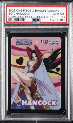 2025 ONE PIECE X BASKIN ROBBINS ONE PIECE CAMPAIGN COLLECTION BOA HANCOCK PSA 10 - Image 1