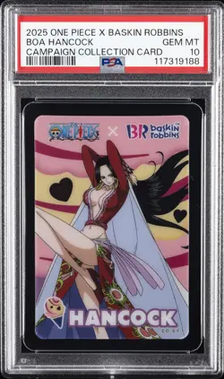 2025 ONE PIECE X BASKIN ROBBINS ONE PIECE CAMPAIGN COLLECTION BOA HANCOCK PSA 10 - Image 1