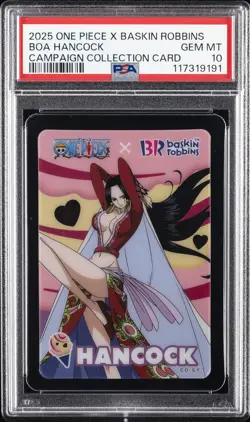 2025 ONE PIECE X BASKIN ROBBINS ONE PIECE CAMPAIGN COLLECTION BOA HANCOCK PSA 10 - Image 1