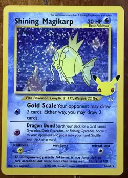 Nintendo Pokemon Shining Magikarp 66/64 Neo Revelation Holo Secret Rare 30HP - Image 1