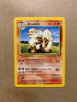 Arcanine 23/102 Base Set - Uncommon Pokemon Card - NM/Mint - Image 1