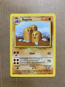 Dugtrio 19/102 Base Set - Rare Pokemon Card - NM/Mint - Image 1
