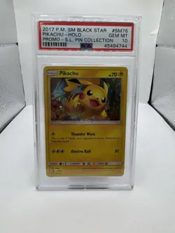 Pokemon Pikachu SM Black Star Promo SM76 Holo PSA 10 Pokemon TCG Card - Image 1