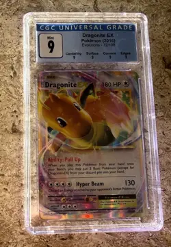Dragonite EX 72/108 XY Evolutions CGC 9 Mint Graded Pokemon Card - Image 1