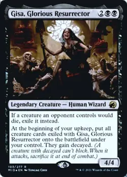 1x Gisa, Glorious Resurrector - Foil Light Play MTG Magic - Kid Icarus - - Image 1
