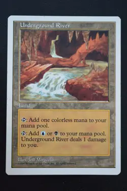 Magic The Gathering MTG UNDERGROUND RIVER Fifth Edition MP Moderately Played - Image 1