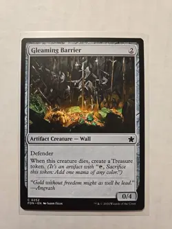 Gleaming Barrier - Foundations - LP - Common - Artifact Creature - MTG Magic - Image 1