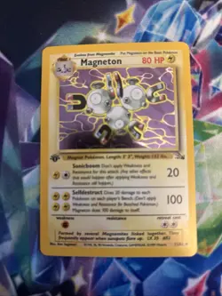 Magneton 11/62 Rare Fossil Holo 1st Edition Pokemon - Image 1