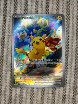 Pokemon Pikachu 027 Illustration Rare Holo Black Star Promo SVP - Image 1