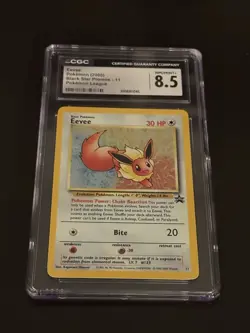 2000 Pokemon WOTC Black Star Promo #11 Eevee - Holo CGC 8.5 MINT SWIRL - Image 1