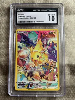 Pikachu Crown Zenith CGC 10 Gem Mint (Secret) 160/159 Holo 2023 Pokemon - Image 1
