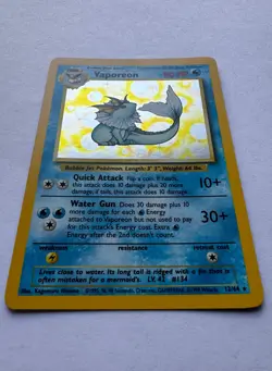 Vaporeon Holo Rare 12/64 -Jungle No Symbol Error - Vintage Pokemon TCG - NM - Image 3
