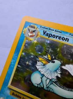 Vaporeon Holo Rare 12/64 -Jungle No Symbol Error - Vintage Pokemon TCG - NM - Image 4