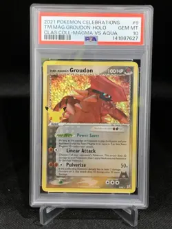2021 POKEMON CELEBRATIONS CLAS. COLL Team Magma’s Groudon 9/95 PSA 10 GEM MT - Image 1