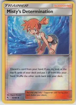 Pokemon TCG Misty's Determination Uncommon Reverse Holo Hidden Fates 62/68 - Image 1