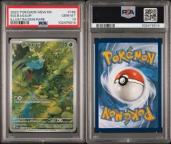 2023 POKEMON MEW EN-151 ILLUSTRATION RARE #166 BULBASAUR PSA 10 - Image 3