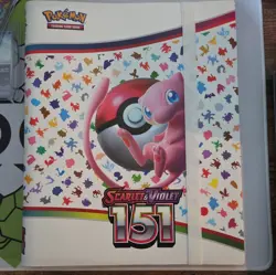 Scarlet Violet 151 Binder For Pokemon Cards TCG Nintendo Empty Folder Mew Design - Image 1