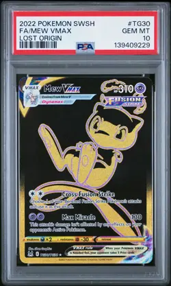 MEW VMAX PSA 10 2022 POKEMON SWORD & SHIELD LOST ORIGIN #TG30 Trainer Gallery - Image 1
