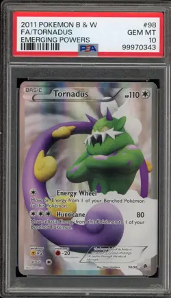Pokemon Tornadus Emerging Powers Full Art #98 PSA 10 Gem Mint - Image 1