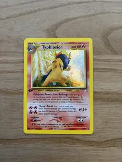 Pokemon Typhlosion TCG 1st Edition Neo Genesis Holo Rare Card 17/111 - Near Mint - Image 1
