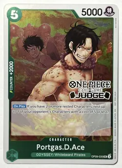 Portgas.D.Ace Judge Pack Vol. 6 One Piece Foil Stamped Promotion Card OP09-035 - Image 1