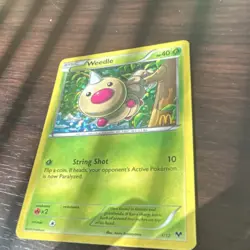 Pokemon Weedle 001/012 McDonald's 2014 Holo Promo Basic 40 HP String Shot Card - Image 2