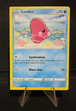 MISCUT Luvdisc (39/280) Evolving Skies Pokemon Error Card - Image 1