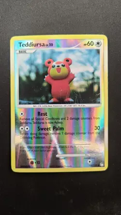 Teddiursa 105/123 Reverse Holo - Mysterious Treasures Pokemon Card MP Mid Era - Image 1