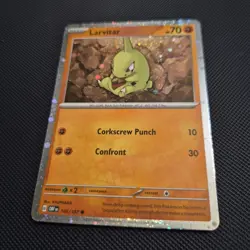 Pokemon TCG Larvitar Cosmos Holo Card 105/197 Pokemon SV: Obsidian Flames NM - Image 1