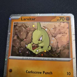 Pokemon TCG Larvitar Cosmos Holo Card 105/197 Pokemon SV: Obsidian Flames NM - Image 2