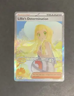 Pokemon Lillie’s Determination SIR 184/132 Special Illustration Rare Mega Evo - Image 1