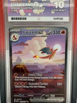 ACE 10 Charizard EX 199/165 S&V 151 SIR Holo Pokemon Card - Gem Mint - Image 5