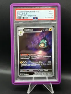 PSA 9 Mint 2023 Pokemon OBF EN Bellibolt #201/197 Illustration Rare - Image 1