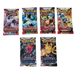 Pokemon Assorted Booster Packs Sealed Lot of 6 Sword & Shield Scarlet & Violet - Image 1
