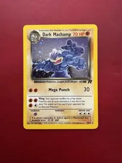 Dark Machamp 10/82 Holo Rare Team Rocket Pokemon Card NM - Image 1