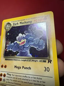 Dark Machamp 10/82 Holo Rare Team Rocket Pokemon Card NM - Image 4