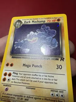 Dark Machamp 10/82 Holo Rare Team Rocket Pokemon Card NM - Image 5