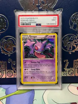 2015 POKEMON #60 GENGAR HOLO BREAKTHROUGH MINT PSA 9 - Image 1