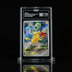 TAG 7.5 Near Mint 2023 Pokemon SVP EN Pikachu #027 Black Star Promo - Image 1
