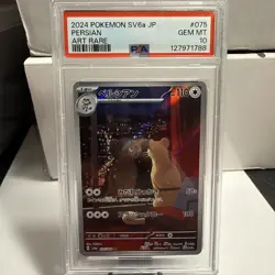 2024 Pokemon Japanese SV6A-Night Wanderer Art Rare #075 Persian PSA 10 - Image 1