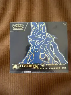 Pokemon TCG Mega Evolution Pokemon Center ETB Lucario Brand New SEALED - Image 1