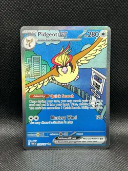 Pidgeot ex 225/197 SIR Obsidian Flames Sv03 SPECIAL ILLUSTRATION RARE Pokemon - Image 1