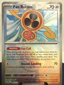 Pokemon TCG: Prismatic Evolutions Fan Rotom 085/131 Master Ball Reverse Holo NM - Image 1