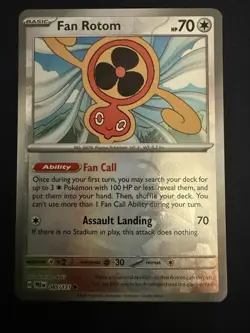Pokemon TCG: Prismatic Evolutions Fan Rotom 085/131 Master Ball Reverse Holo NM - Image 5