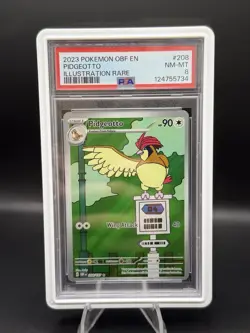 PSA 8 Near Mint 2023 POKEMON OBF EN-Pidgeotto ILLUSTRATION RARE #208 - Image 1