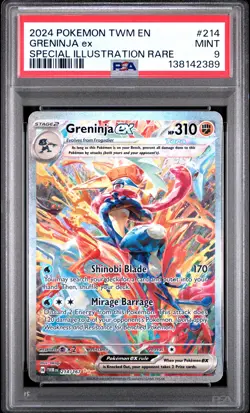 2024 POKEMON TWILIGHT MASQUERADE SPECIAL ILLUSTRATION RARE GRENINJA EX PSA 9 - Image 1