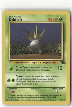 Pokemon Oddish Common Jungle 58/64 - Image 1