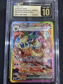 Pokemon TCG Flareon EX 146 SIR Prismatic Evolutions In A CGC Pristine 10 - Image 1