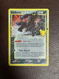 Pokemon TCG Umbreon Star 17/17 Celebrations: Classic Collection Holo SEE PHOTOS - Image 1